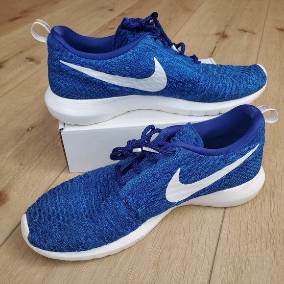 Nike Roshe NM Flyknit QS Shoes Size 11 Mens Sneakers Blue READ NO INSERT 842958 - Picture 2 of 8